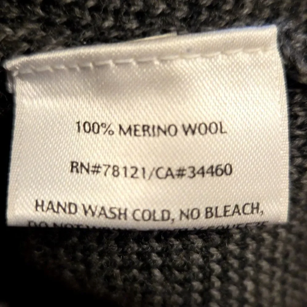 EILEEN FISHER Merino‎ Wool Skirt Gray Womens Size Petite Large Career Office